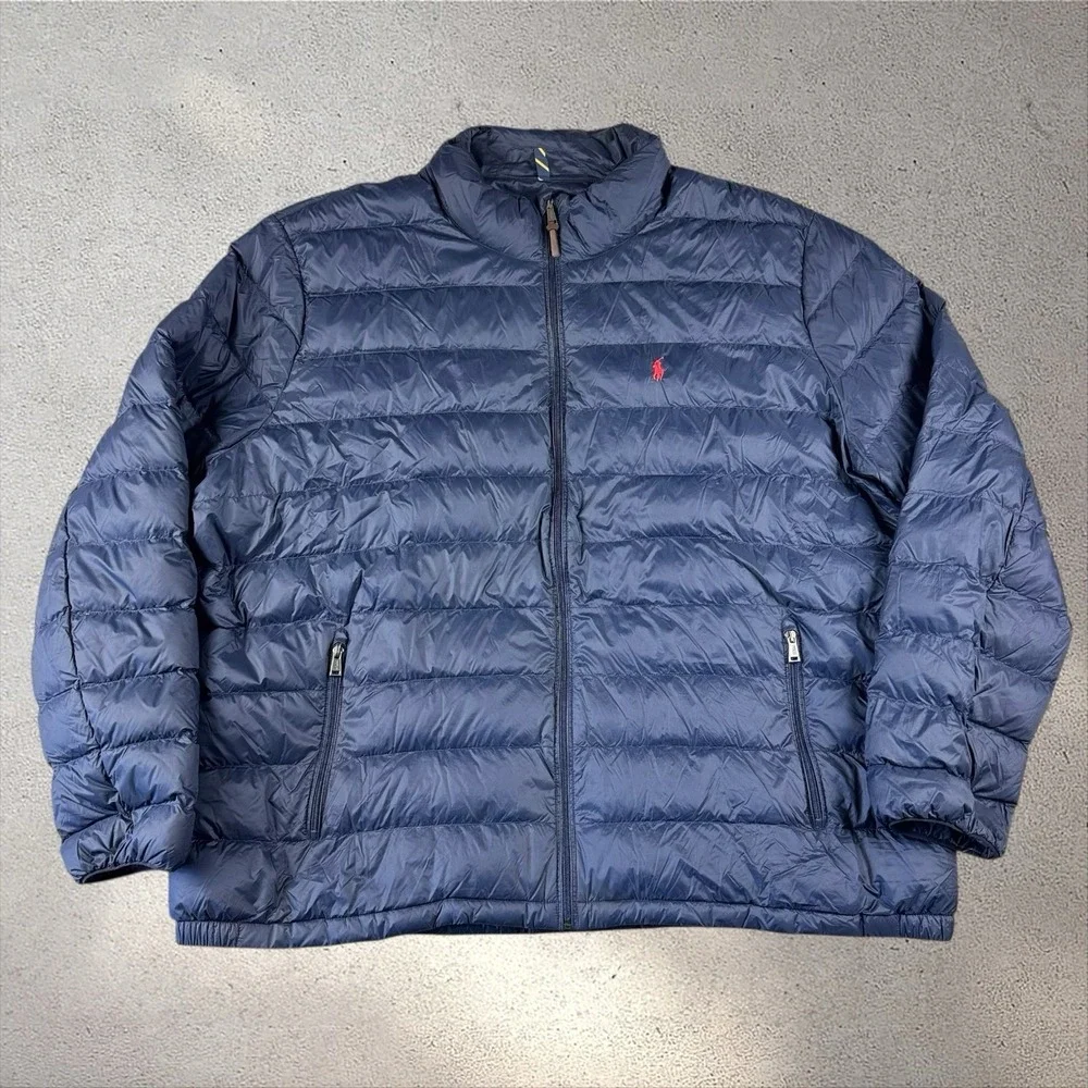 Men's Polo‎ Ralph Lauren Packable Down Puffer Jacket Blue Size 4XLT
